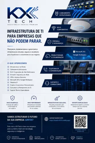 Manutenção de Internet | Câmeras | Infraestrutura | KX Tech