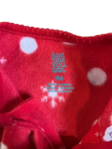 Macacão Soft Fleece Carter's Natal - 9 Meses (Importado)