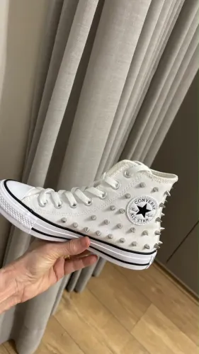 Converse all star de tachinhas branco