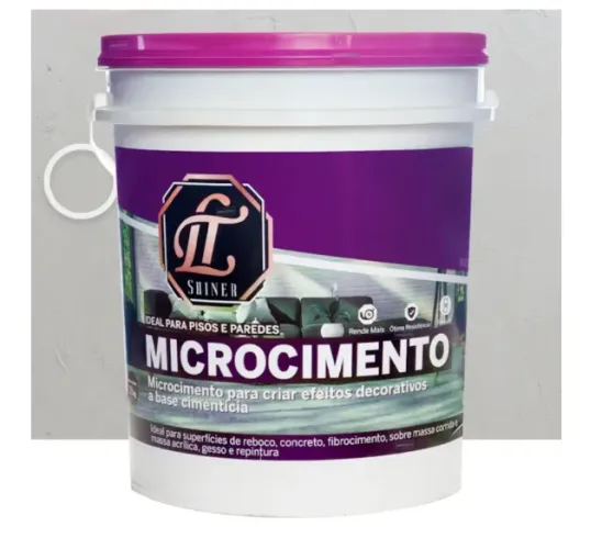 Cimento queimado - Microcimento LT Shine, 18KG Cinza médio