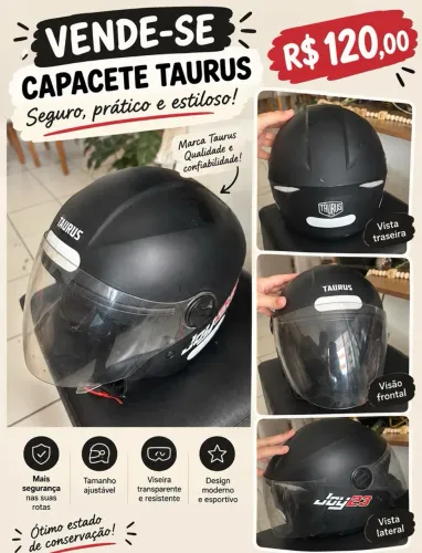 Vendo capacete de moto, em ótima condição
