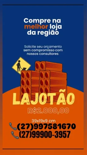 Lajotão 10 furos 39x19x9