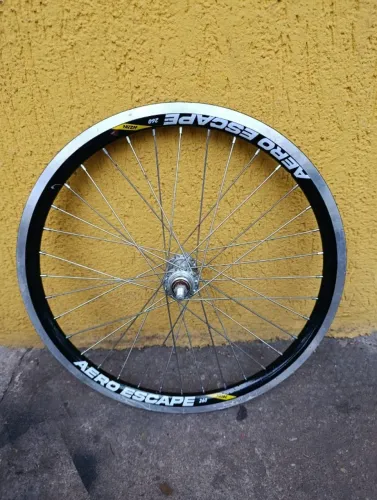 Roda bicicleta aro aero 20 traseiro com eixo 9mm