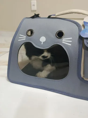 Bolsa de transporte para pet até 5kg, com bolso e alça ajustável