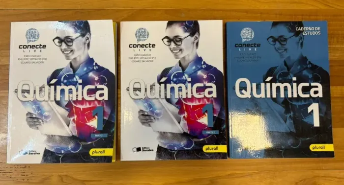 Livro Conecte Live Quimica 1 joão Usberco plurall Editora Saraiva - Box 3 Livros