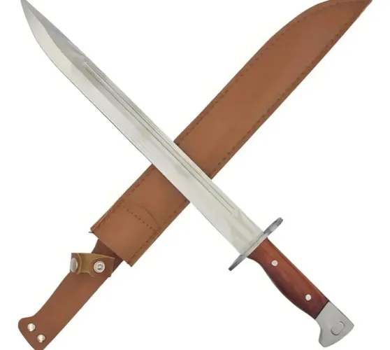 Faca estilo katana de 43cm de comprimento total 30cm de lâmina