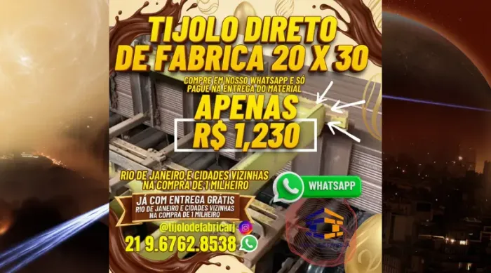 tijolo 8 furos 9 milheiros menor preço 