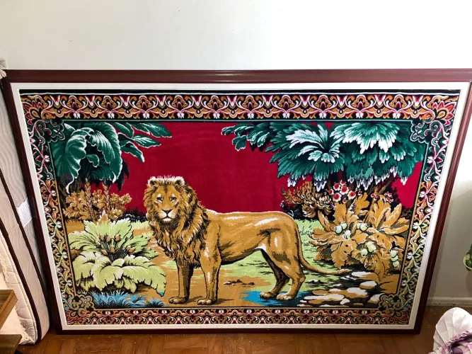 Quadro Leão 1,80 X 1,30 relíquia