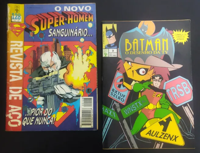 Lote 02 Revistas DC Comics Batman Super-Homem (leia a descrição!)