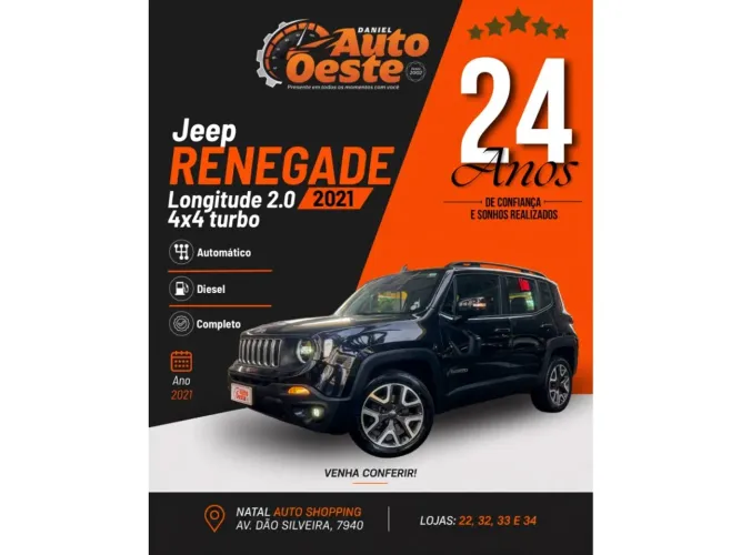 Jeep Renegade Longitude 2.0 4X4 TB Diesel AUT 2021