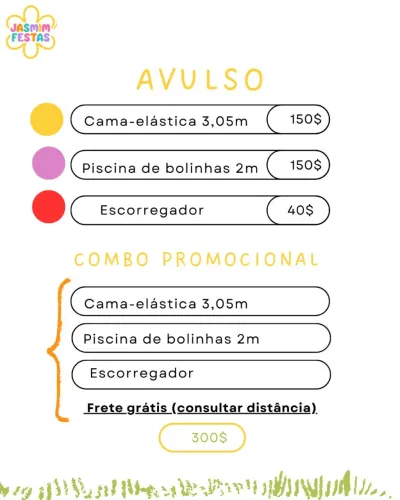 Aluguel de brinquedos para festas - Jasmim Festas 