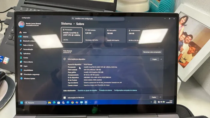Notebook Galaxy Book S