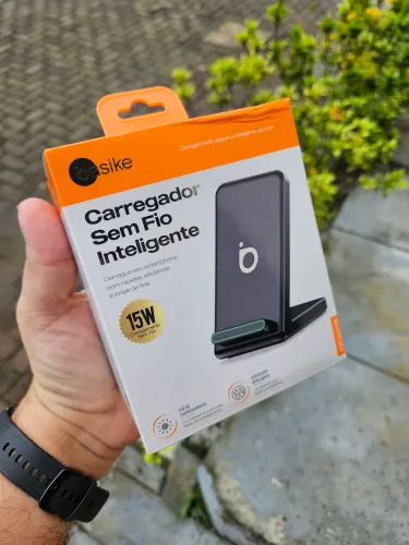 Suporte Carregador por indução 15W Basike Carga Rápida LACRADO na Caixa 