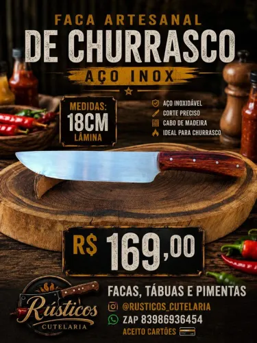 Facas artesanato, churrasco