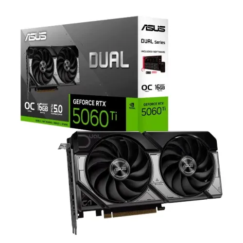 Placa de Vídeo RTX 5060 Ti 16GB GDDR7 ASUS Dual - Nova Lacrada