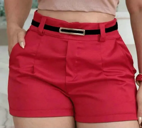 Shorts Alfaiataria na cor preto, branco tam 38,36 por apenas R$28,00