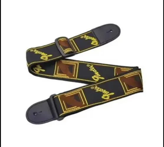 Alça para Guitarra, Violão, Baixo Correia Bordada Strap Ajustável Estilo Fender