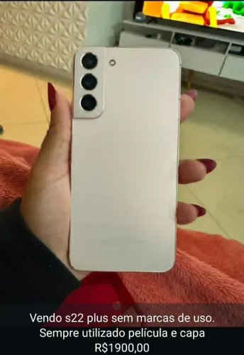 S22 plus rosa impecável