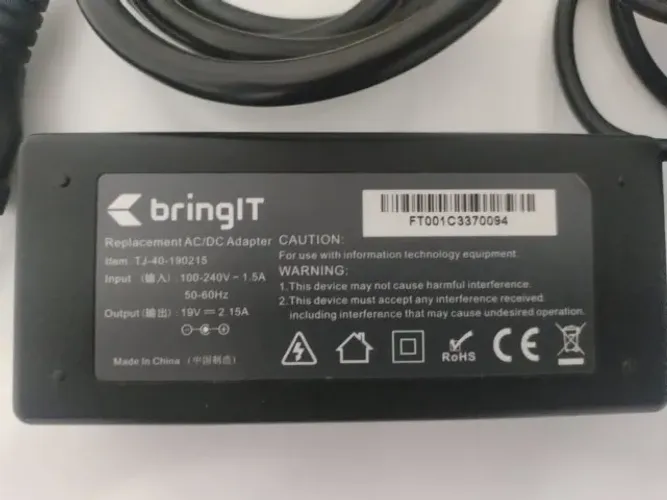 Fonte Carregador Notebook Acer 19V 2.15A BringIT E5-571 E5-531 Bivolt (TESTADO FUNCIONANDO