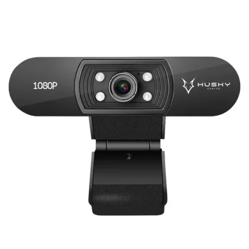 Webcam Husky Gaming Snow, Preto, Full HD 1080p