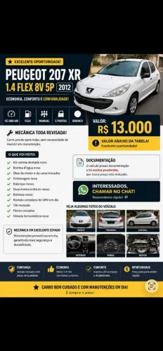 Peugeot 207 XR 1.4 Flex 8V 5P 2012