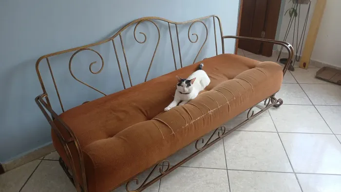 Vendo sofá antigo de ferro