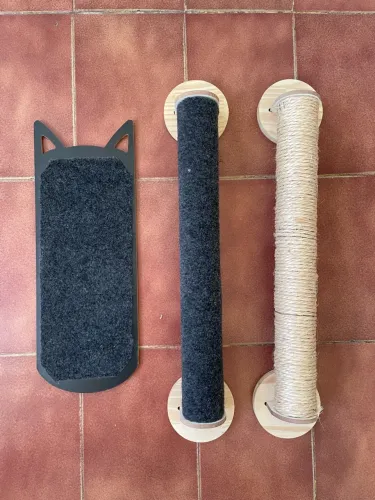 Kit com 3 Arranhadores para Gatos - Sisal e Carpete