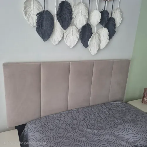 Cabeceira para cama queen em veludo
