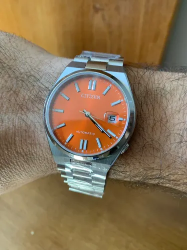 Citizen Tsuoyosa automático laranja NJ0150 