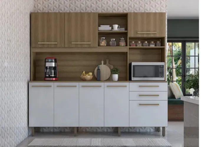 Cozinha ripada  2.13 não precisa furar a parede-Entrega e montagem grátis  
