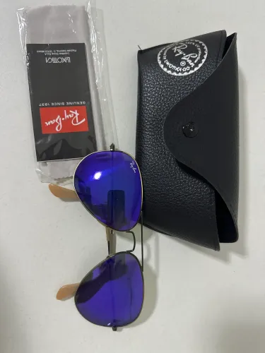 Óculos Ray Ban lente roxa Original