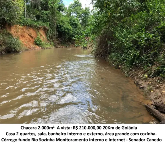 Leia a descrição: Chacara 2.000m² (Corrego Rio Sozinha) Senador Canedo