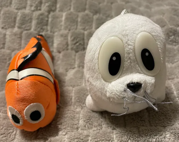 Kit peixinho Nemo (McDonalds) e Foquinha Branca (do Kinder Ovo de Páscoa)