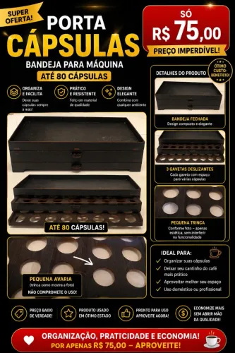 Porta cápsulas e Máquina Três Corações