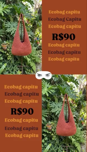 Ecobag capitu de crochê 