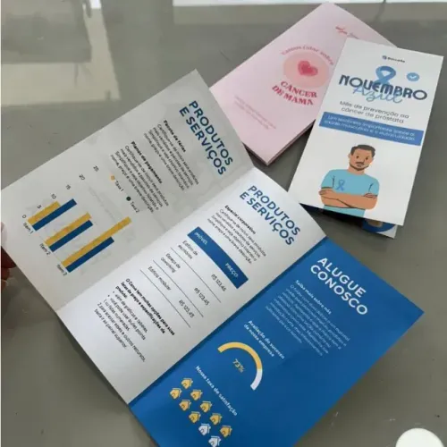 Atraia mais clientes com folders personalizados ! 1000 unid. 2 dobras
