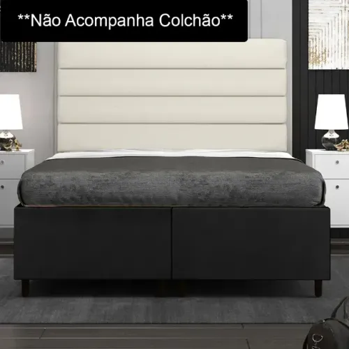 Cama Base Box Casal Graphite