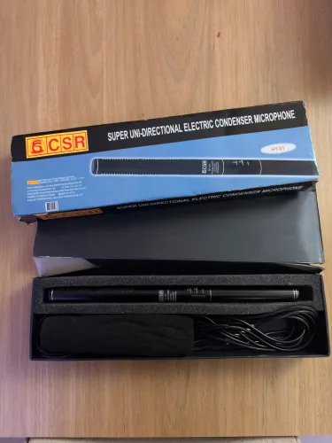 Microfone Direcional Shotgun CSR HT-81 Condensador - Na Caixa