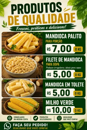 Mandioca no atacado 