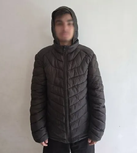 Jaqueta Puffer cinza escuro