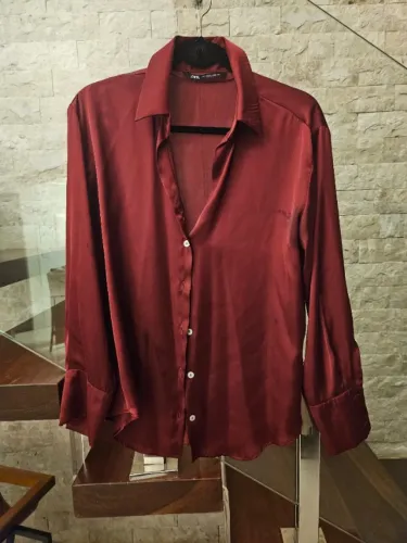 Camisa feminina de seda
