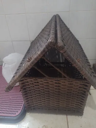 Casinha cachorro porte pequeno ou médio couro sintético