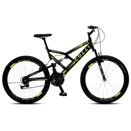 Colli Bike, Bicicleta GPS 148 Dupla Suspensão e Freios V-Brake, Aro 26 Aero