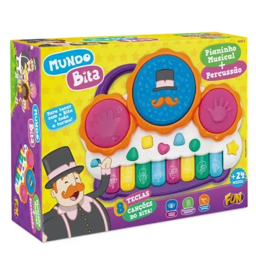 Mundo Bita Pianinho Musical + Percussão