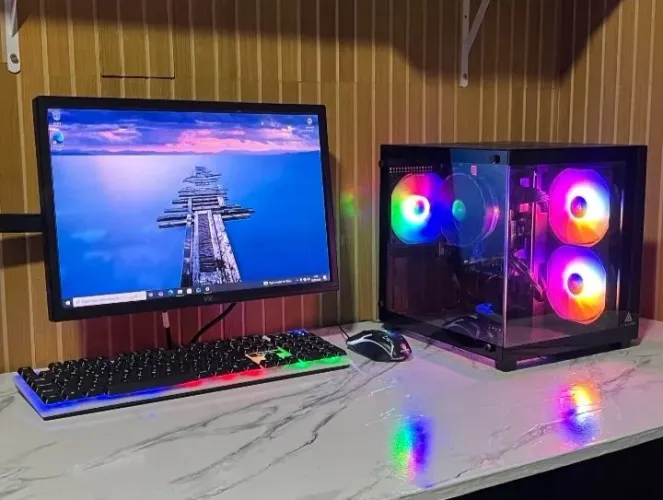 Pc completo i7 SSD 16gb RAM - Computador completo com monitor, teclado e mouse.