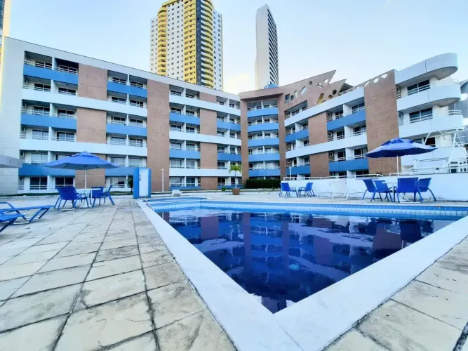 OPORTUNIDADE EM PONTA NEGRA  FLAT MOBILIADO COM 2 QUARTOS E VARANDA - Natal - RN