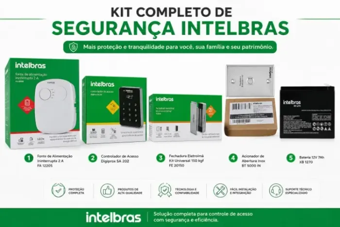 kit controle de Acesso INTELBRAS (Novo e Completo na Caixa)