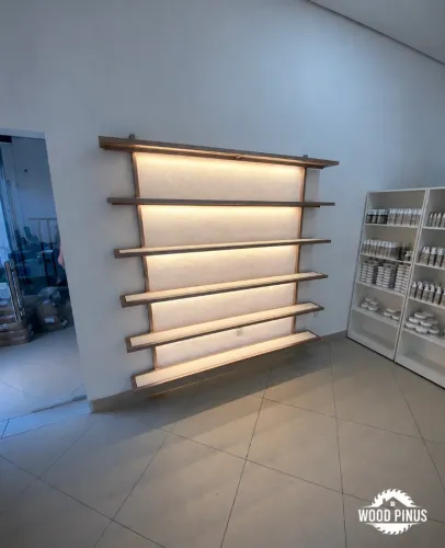 Prateleira estilo industrial com Led