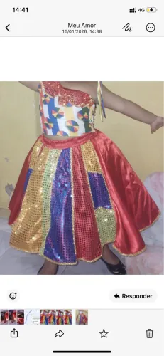 Fantasia de frevo infantil tamanho G