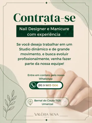 CONTRATA-SE MANICURE E NAIL DESIGNER